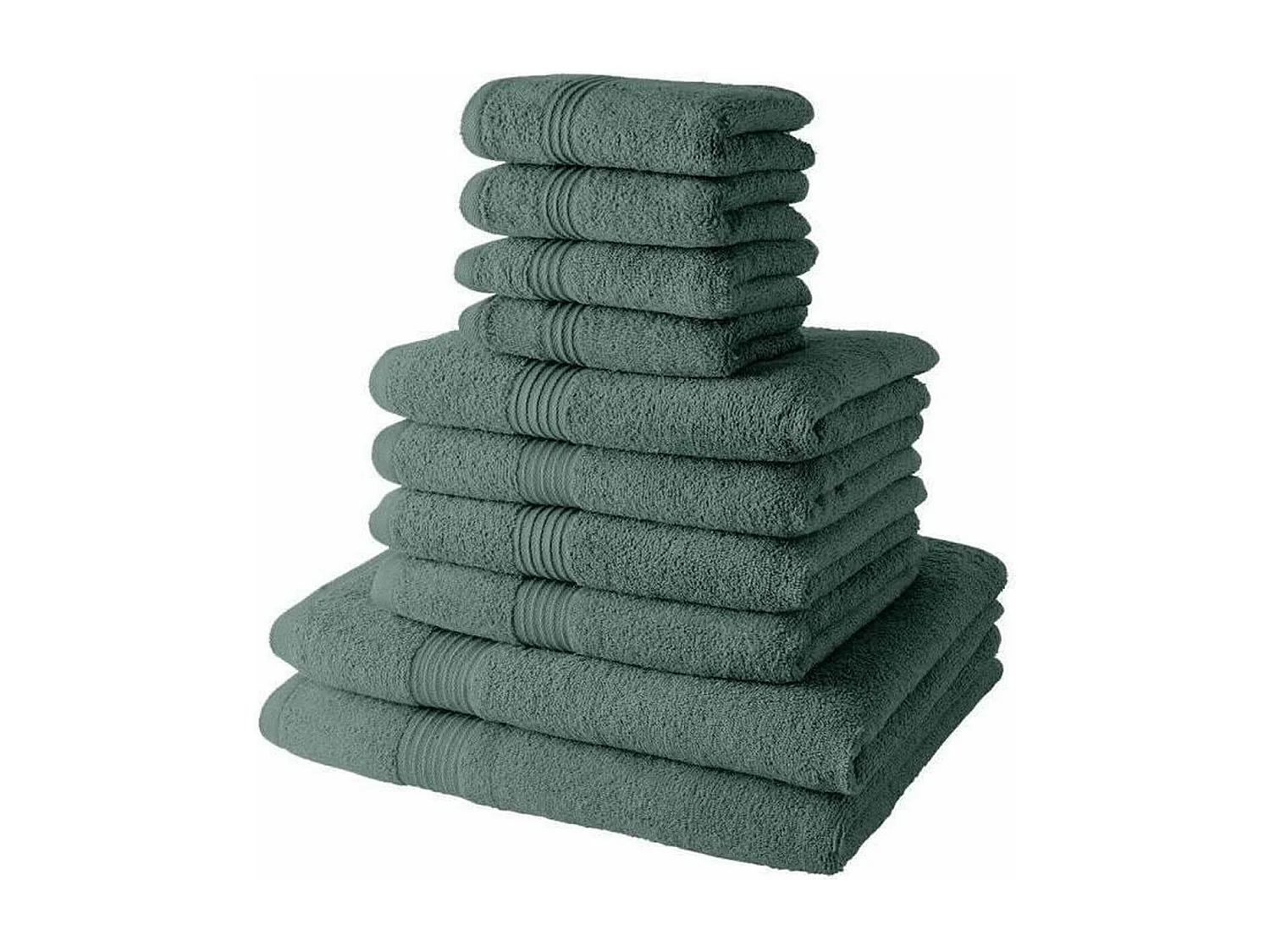 2 Serviettes de bain 50x90 2 Draps de bain 70x130 cm 100% Coton - Paon
