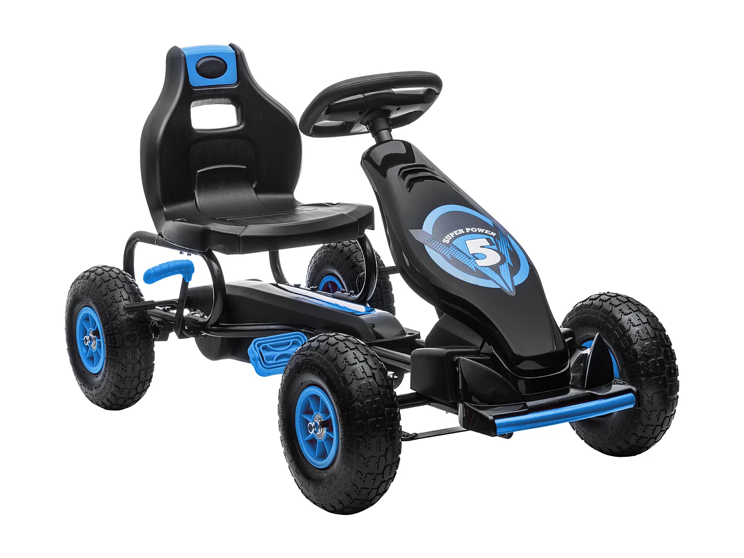 Kart à Pédales Kiddo Rouge – Conception Course – Siège Réglable Et Pneus Caoutchouc Pour 4-8 Ans