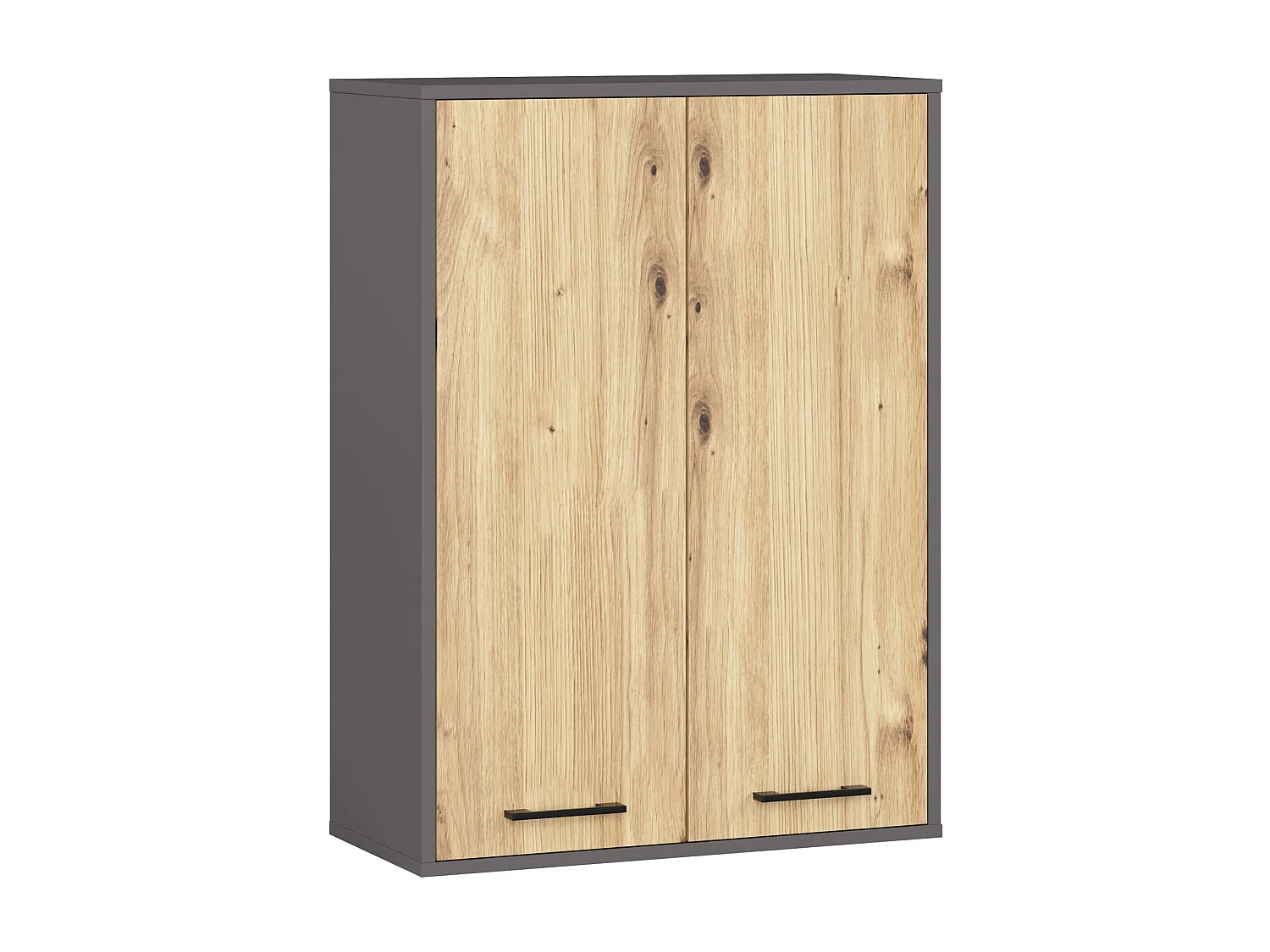 AKORD Meuble Salle de Bain Suspendu Fin 64 cm - 2 Portes, 4