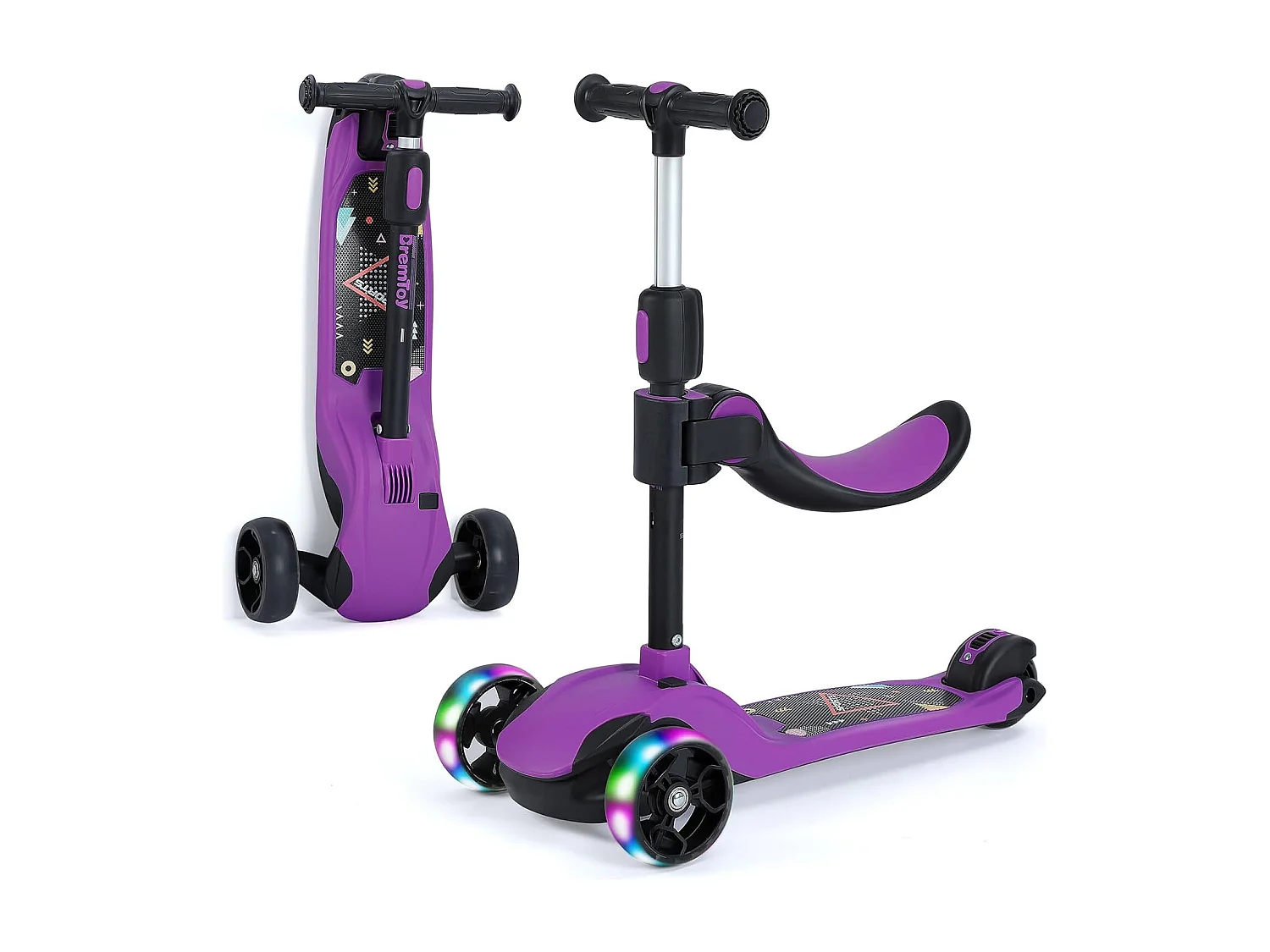 BOPSTER - Trottinette Pliable Enfant, Adolescent & Trotinette Adulte Sport V2 - Trottinette 2 Roues - Verte