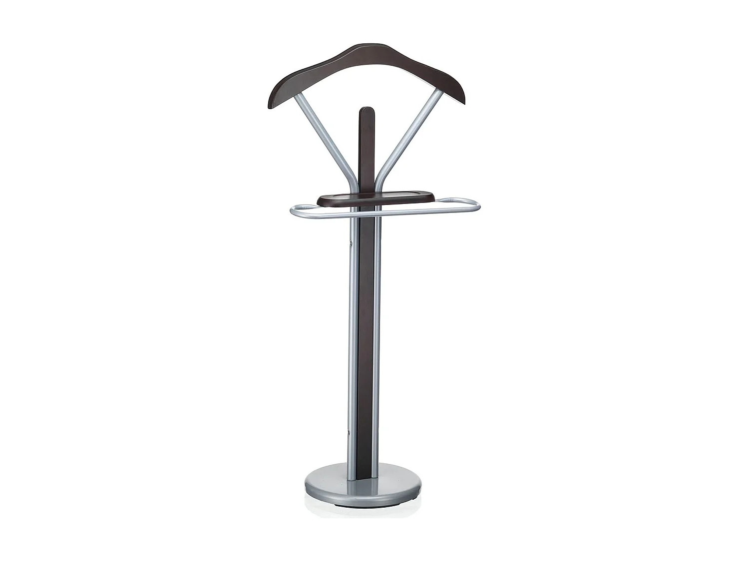 Valet fabio, en métal laqué et mdf décor gris mat