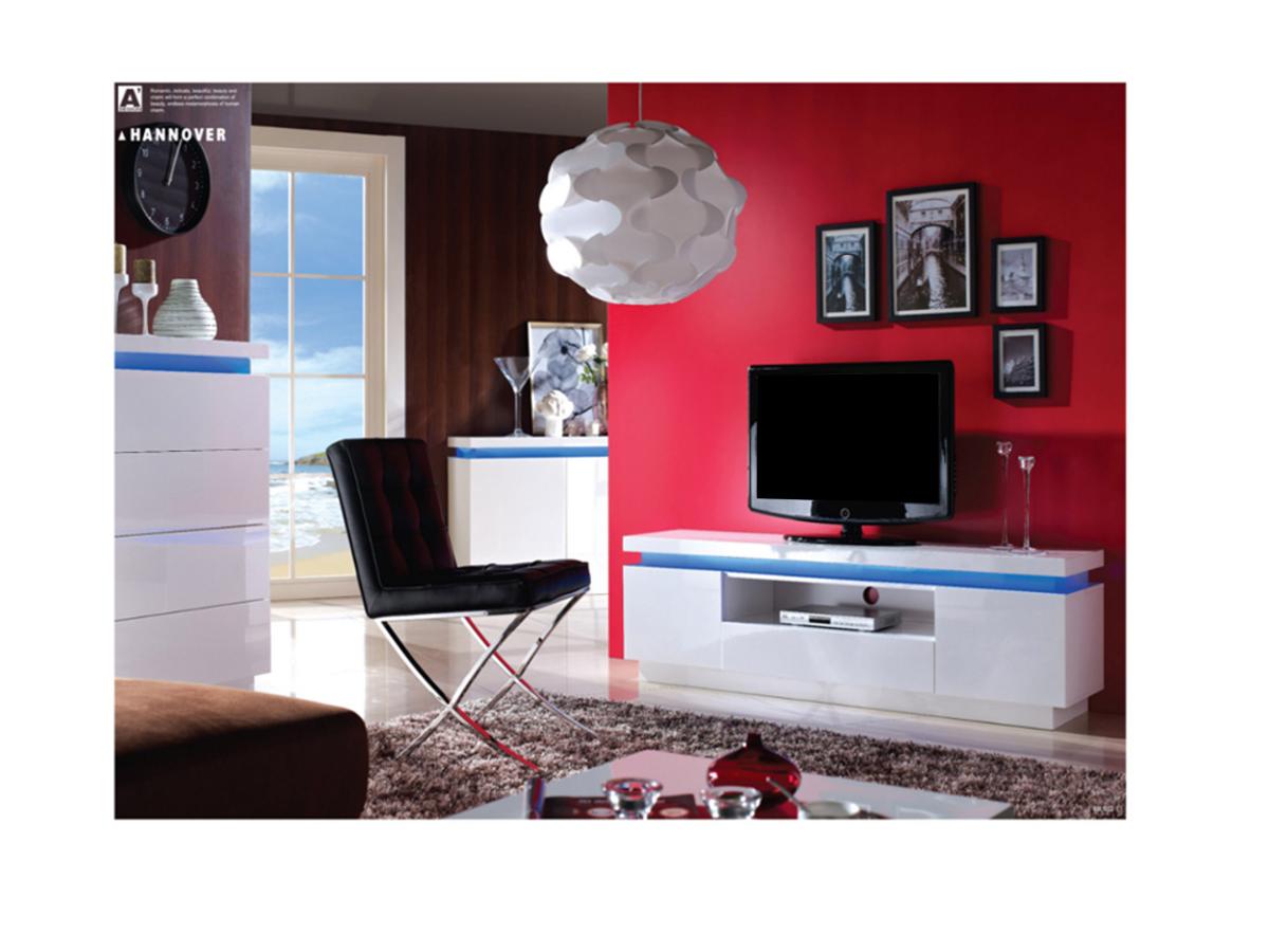 Meuble Tv Nova Led : Meuble Tv Dylan – Mdf Laqué Blanc – Leds – 2 Portes Et 1 Tiroir Meuble Tv Nova Led : Meuble Tv Dylan – Mdf Laqué Blanc – Leds – 2 Portes Et 1 Tiroir